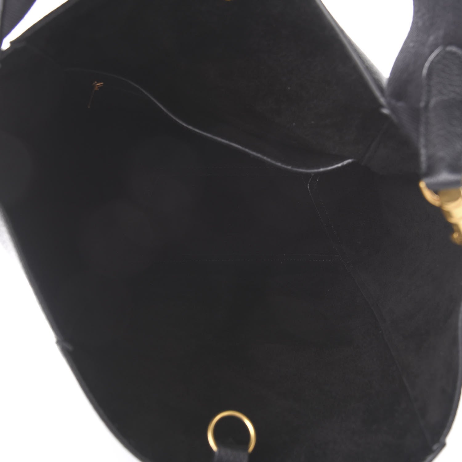 Celine Soft Grained Calfskin Sangle Bucket Bag Black 5 of 10