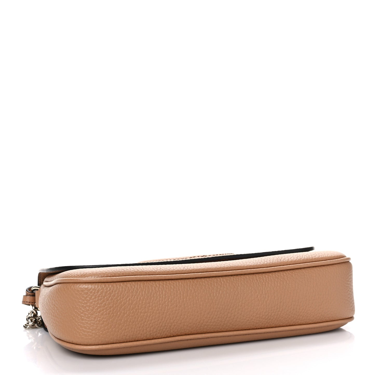 Pebbled Calfskin Medium Soho Flap Crossbody Camelia