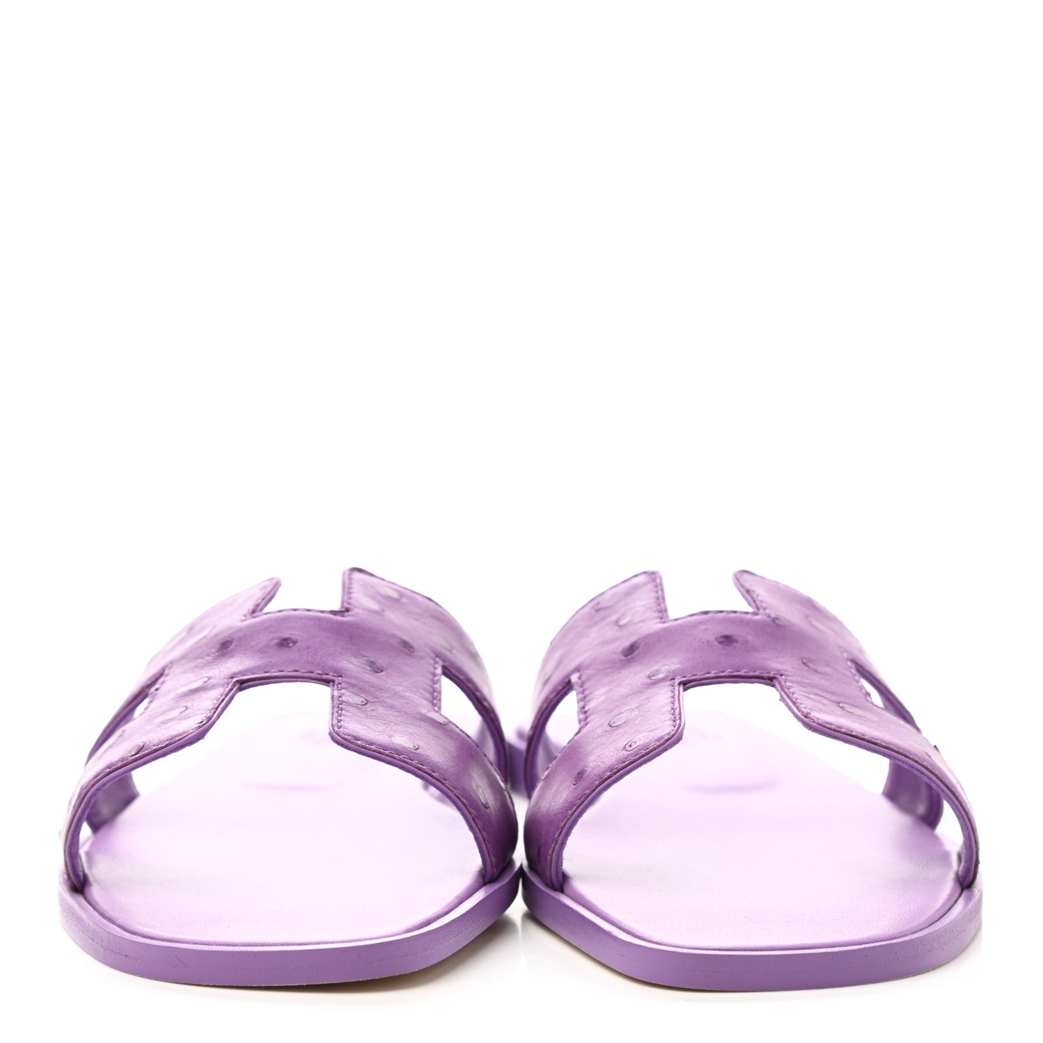 Hermes Ostrich Oran Sandals 36 Violet 2 of 9