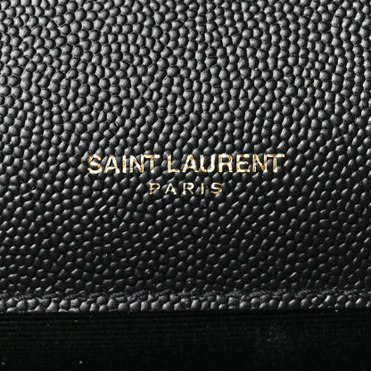 Saint Laurent Grain De Poudre Monogram Cassandre Clutch Black 6 of 12