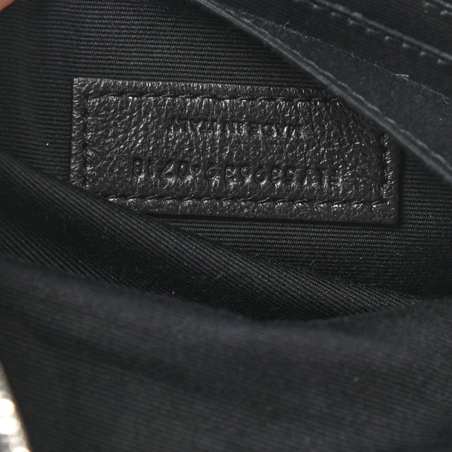 Calfskin Crystal Embellished Monogram Belt Bag Black