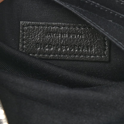 Saint Laurent Calfskin Crystal Embellished Monogram Belt Bag Black 6 of 10