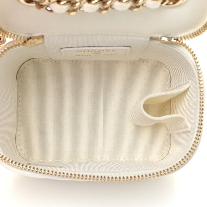 Chanel Lambskin Quilted My Chanel Lady Vanity Case With Chain White 5 of 13