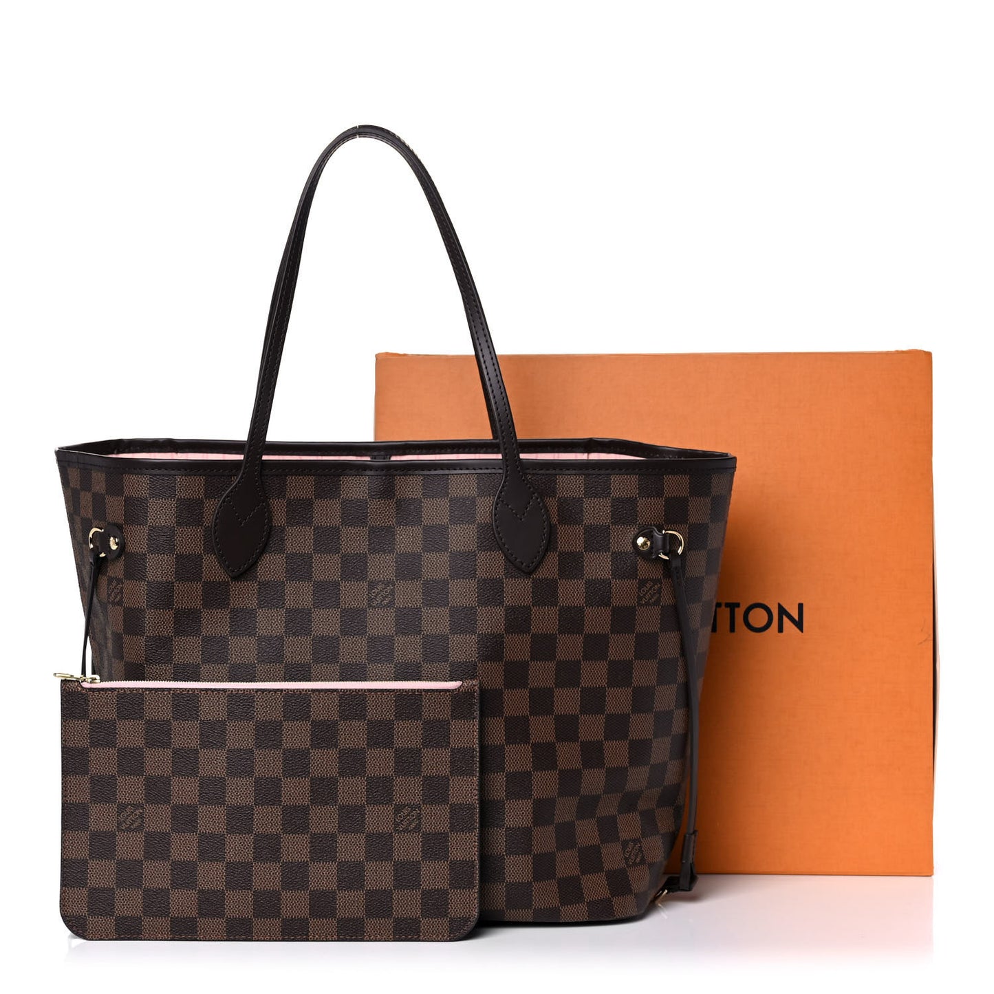 Damier Ebene Neo Neverfull MM Rose Ballerine