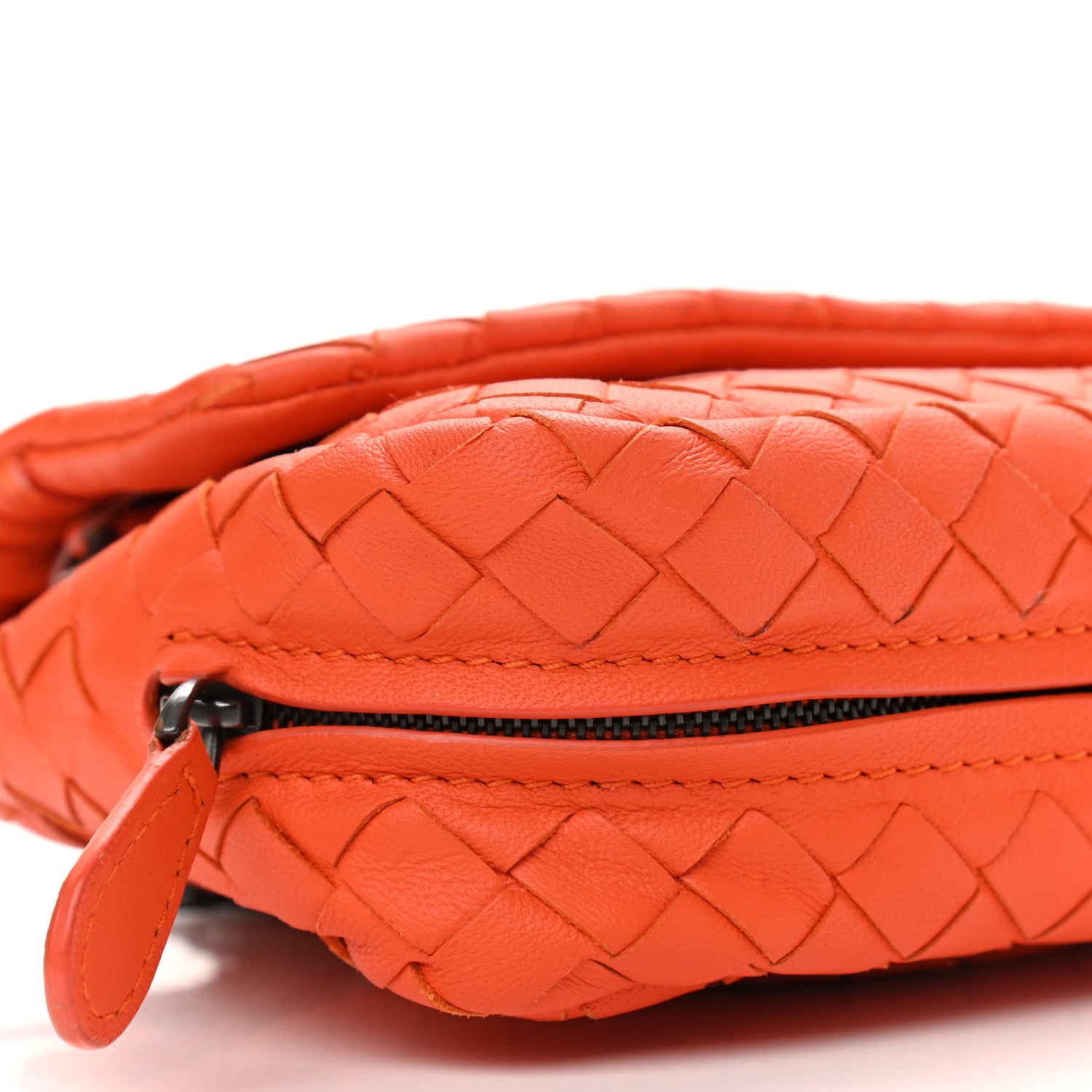 Bottega Veneta Nappa Intrecciato Small Chain Crossbody Tangerine 7 of 9