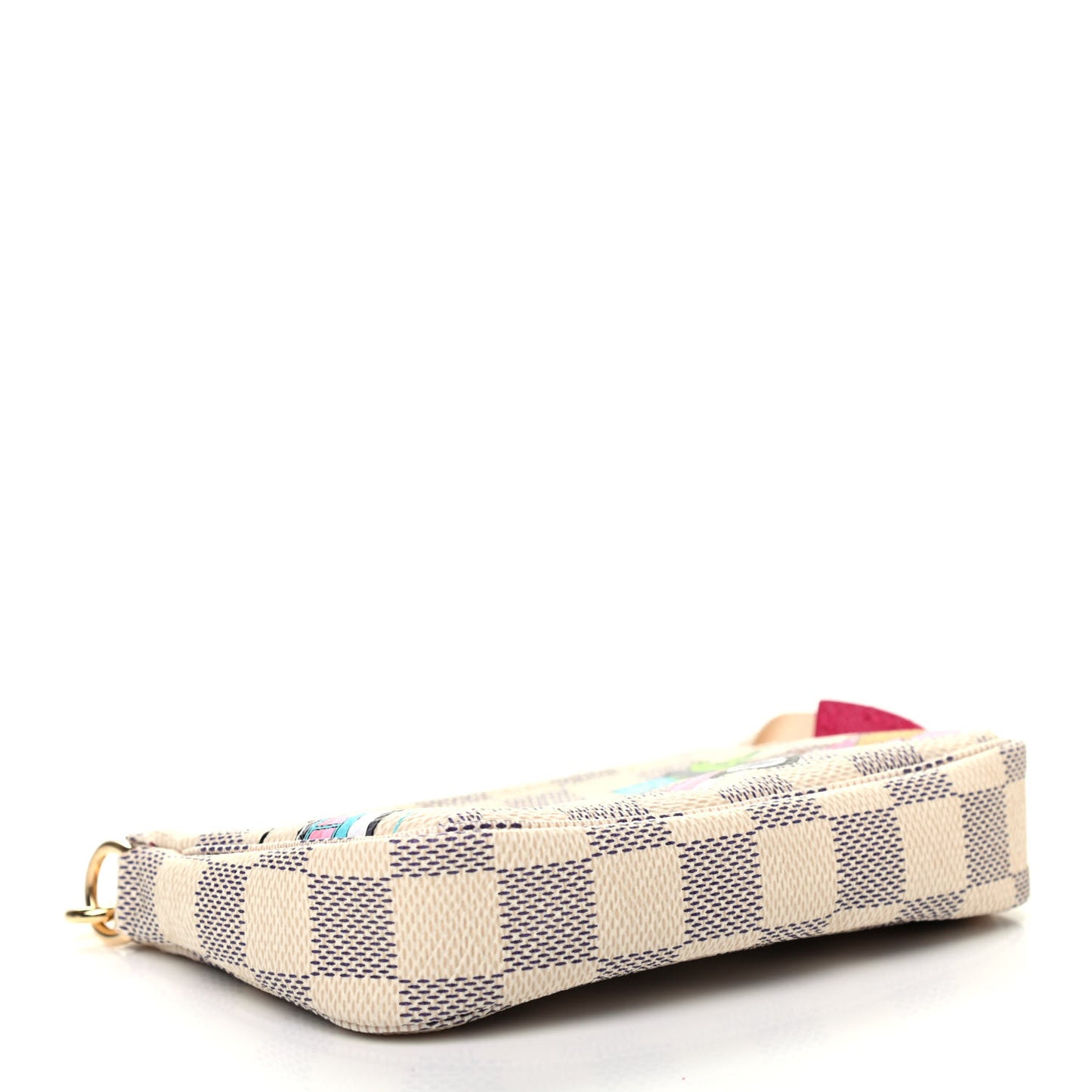 Damier Azur 2021 Christmas Animation Hollywood Mini Pochette Accessories Fuchsia