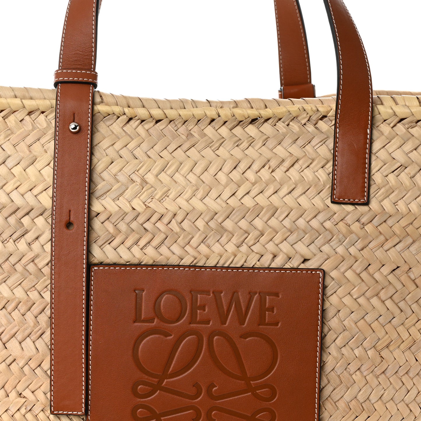 Raffia Large Basket Tote Bag Natural Tan