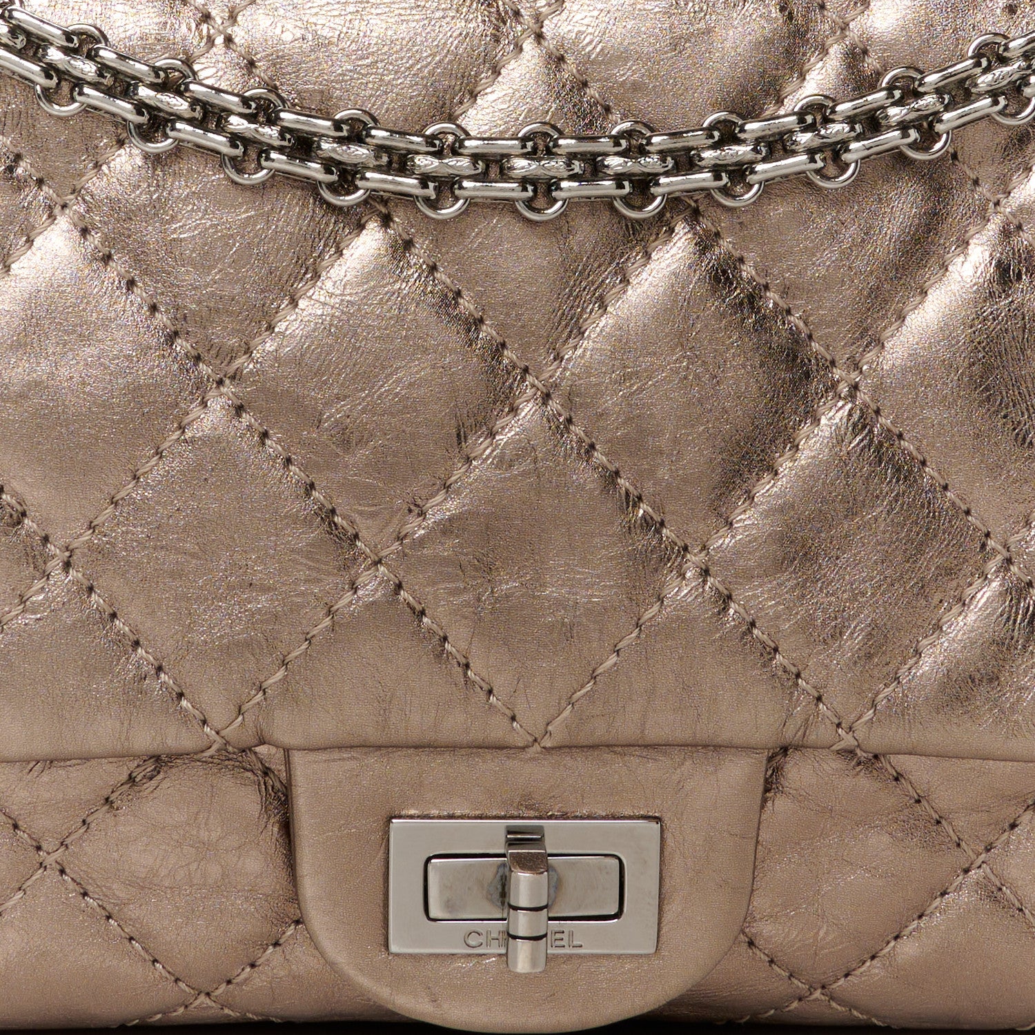 Chanel Metallic Aged Calfskin Quilted  2.55 Reissue 226 Flap Bronze 8 of 10