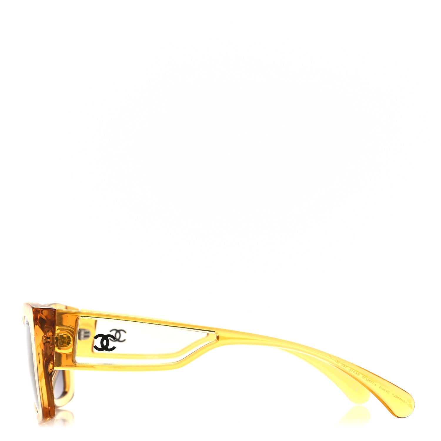 Chanel Acetate CC Rectangle Sunglasses 5430-A Yellow 3 of 8