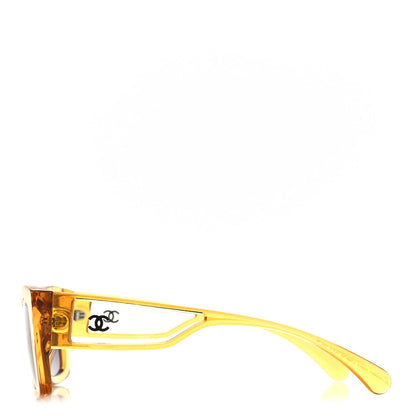 Chanel Acetate CC Rectangle Sunglasses 5430-A Yellow 3 of 8