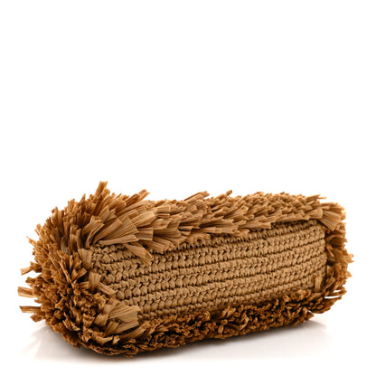 Chanel Raffia Fringe Nano Kelly Shopper Dark Beige 4 of 11