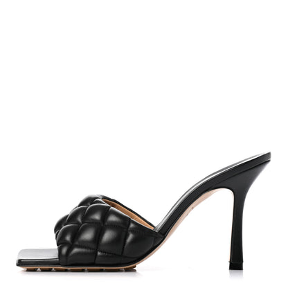 Bottega Veneta Nappa Matelasse Padded Mule Sandals 38.5 Black 1 of 7