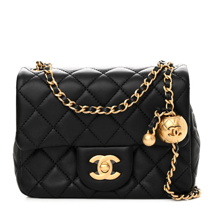 Chanel Lambskin Quilted Mini Pearl Crush Flap Black 1 of 10