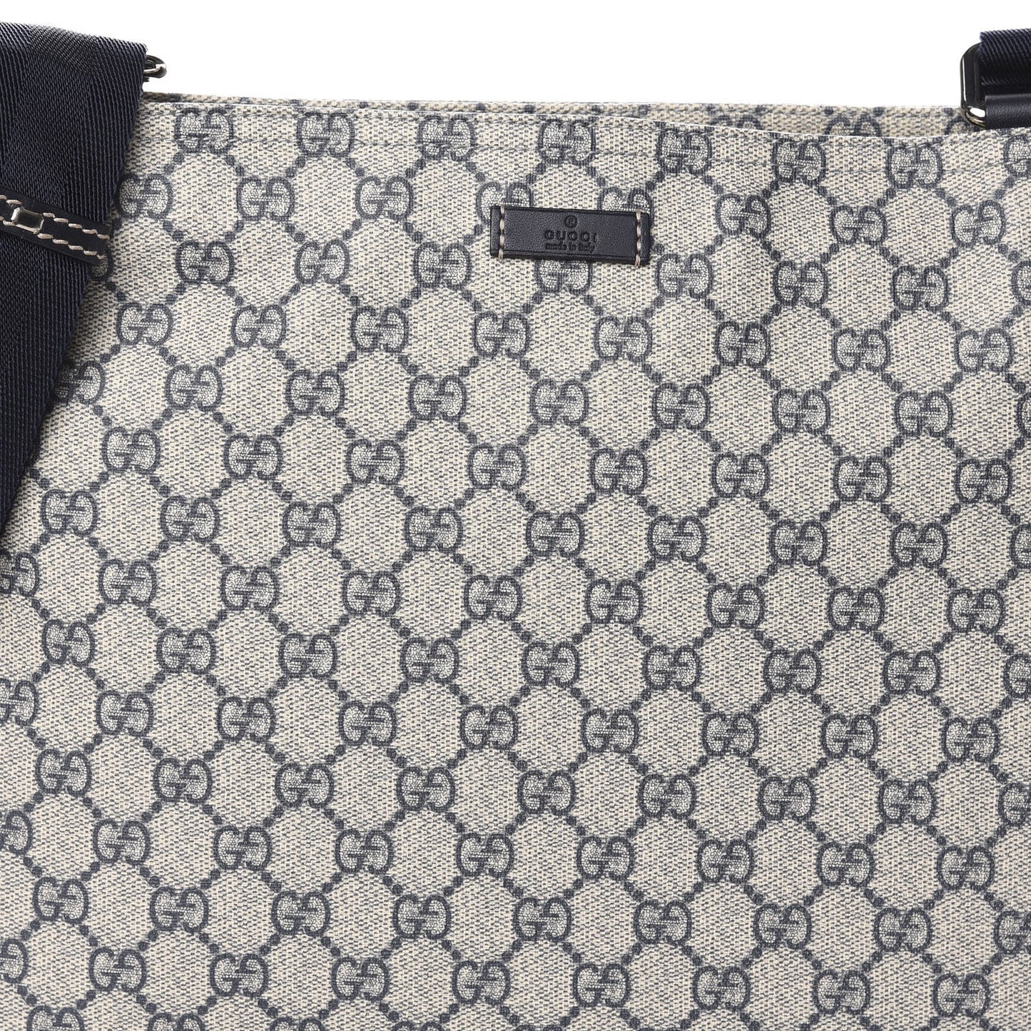 GG Plus Monogram Large Flat Messenger Bag Beige Blue