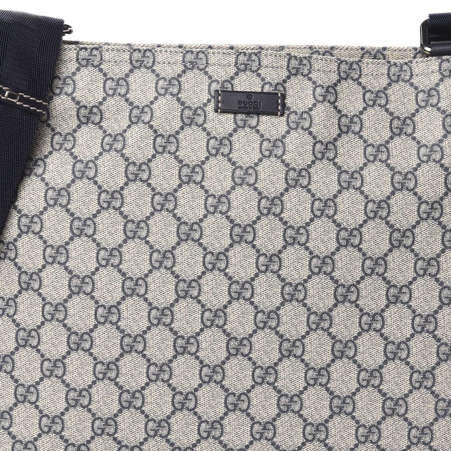 Gucci GG Plus Monogram Large Flat Messenger Bag Beige Blue 7 of 10