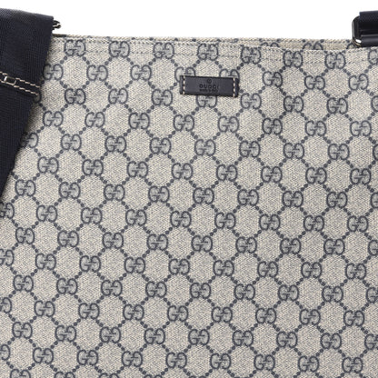 Gucci GG Plus Monogram Large Flat Messenger Bag Beige Blue 7 of 10