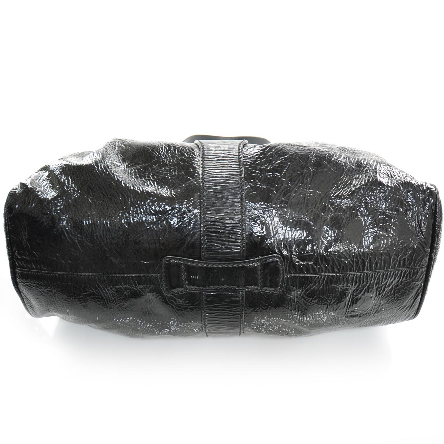 Crushed Patent Leather Ramona Tote Black