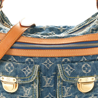 Louis Vuitton Monogram Denim Baggy PM Blue 7 of 13