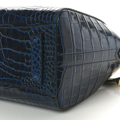 Givenchy Calfskin Crocodile Embossed Small Antigona Deep Blue 11 of 11