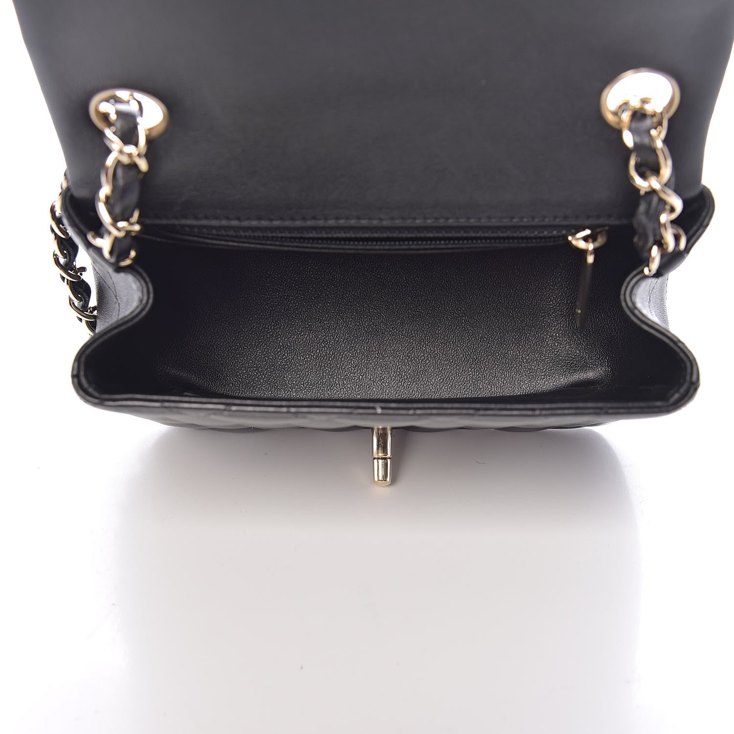 Chanel Lambskin Quilted Mini Square Flap Black 5 of 11