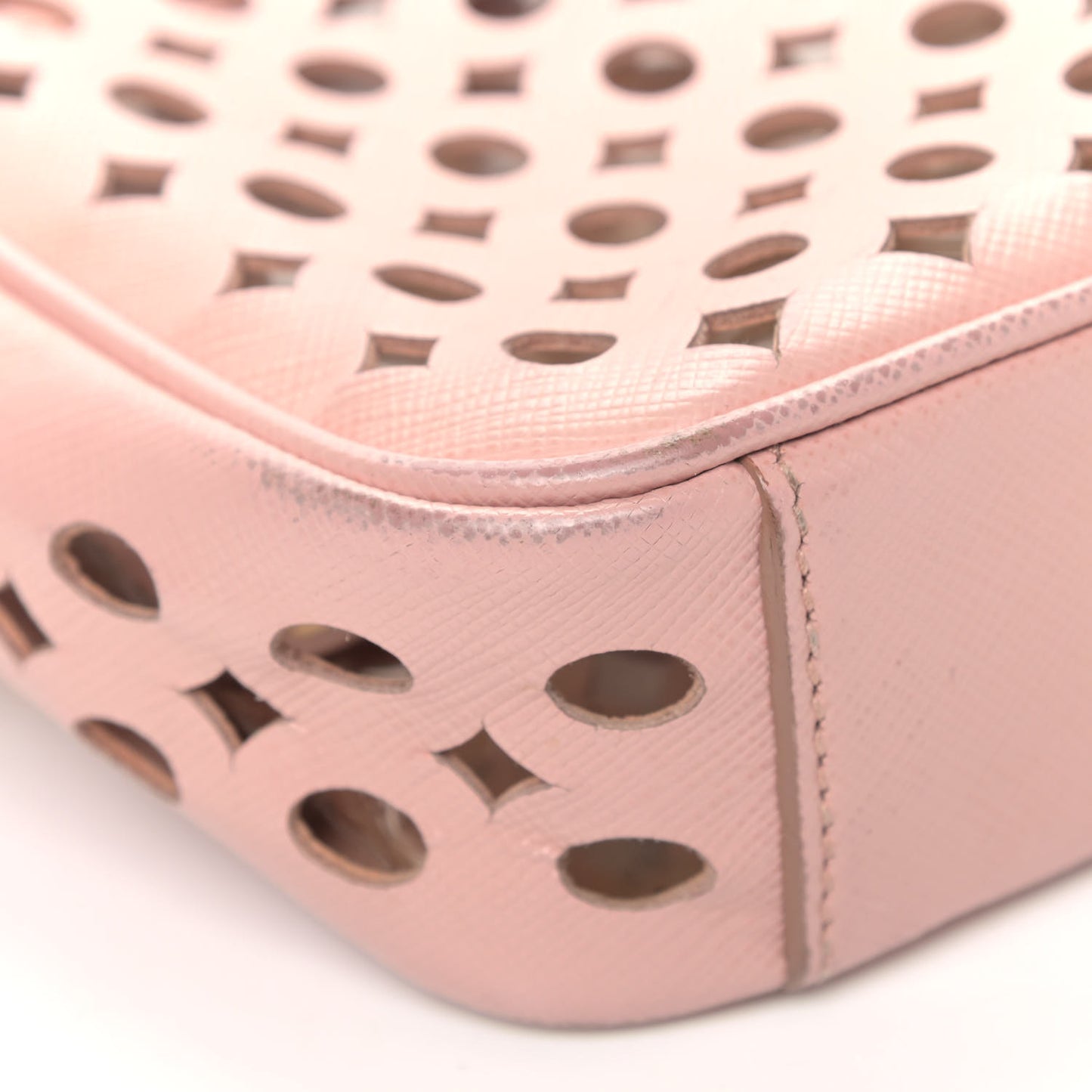 Saffiano Perforated Crossbody Orchidea