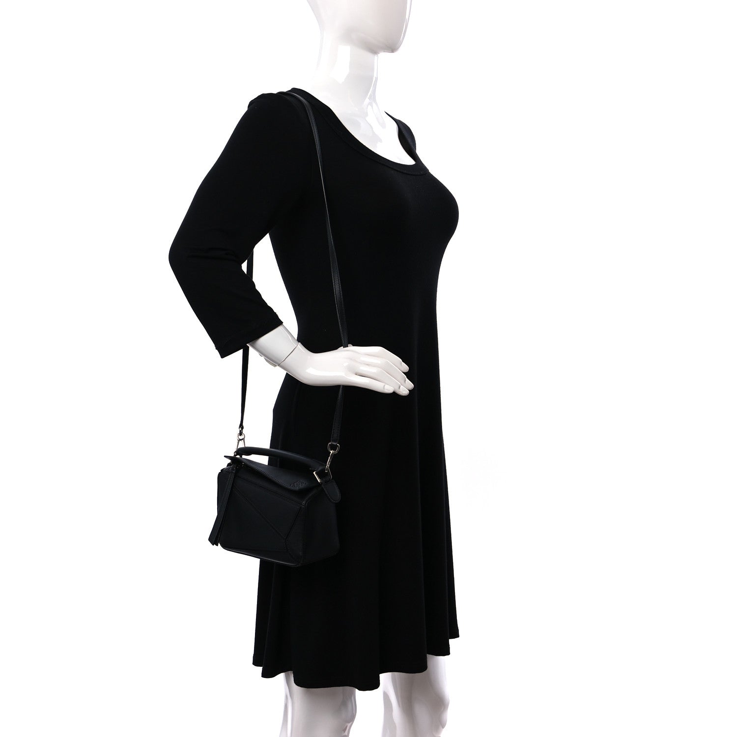 Loewe Calfskin Mini Puzzle Bag Black 3 of 11