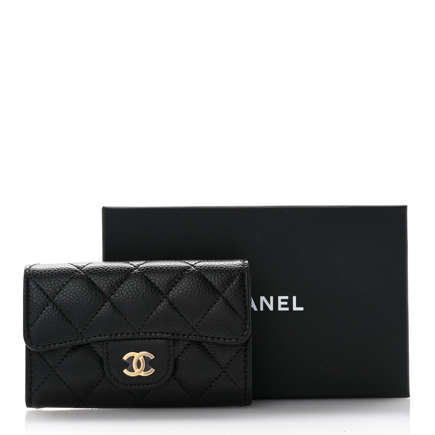 Chanel Caviar Quilted Flap Card Holder Black 9 of 9