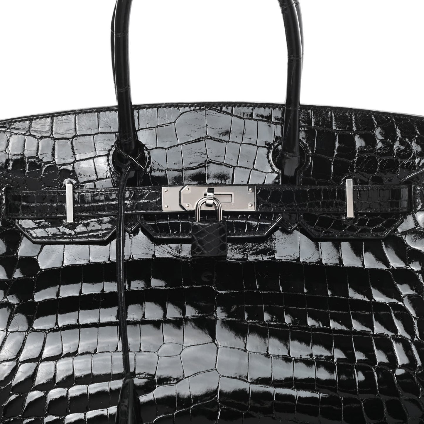 Shiny Niloticus Crocodile Birkin 30 Black