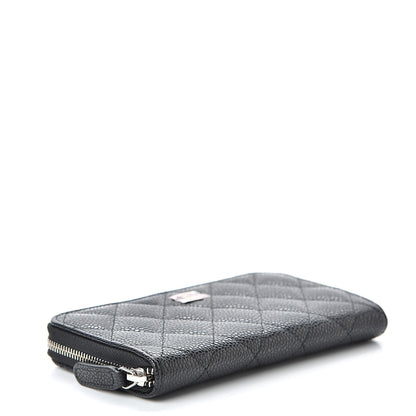 Chanel Caviar Quilted Small Zip Around Wallet Black 4 of 9