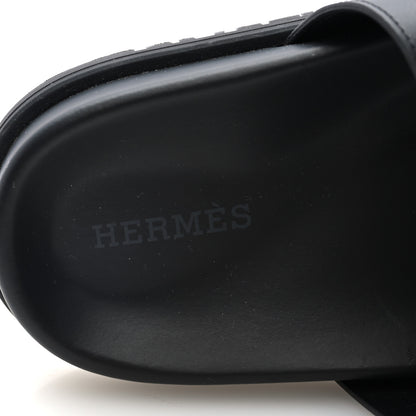 Hermes Calfskin Womens Chypre Sandals 35.5 Black 8 of 10