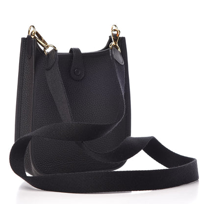 Hermes Taurillon Clemence Evelyne TPM Black 3 of 8
