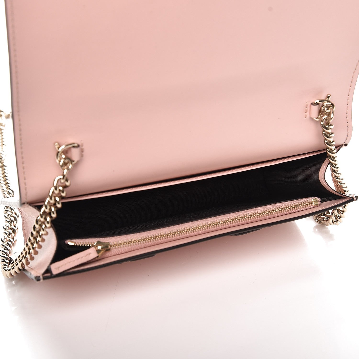 Gucci Guccissima Signature Bi-Color Bowy Chain Wallet Blue Dark Cipria 5 of 6