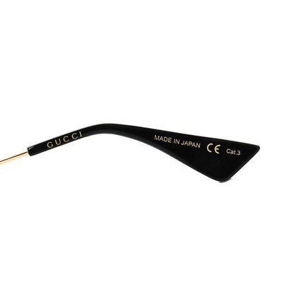 Gucci Metal Rectangular Frame Sunglasses GG0414S Gold Multicolor 5 of 8