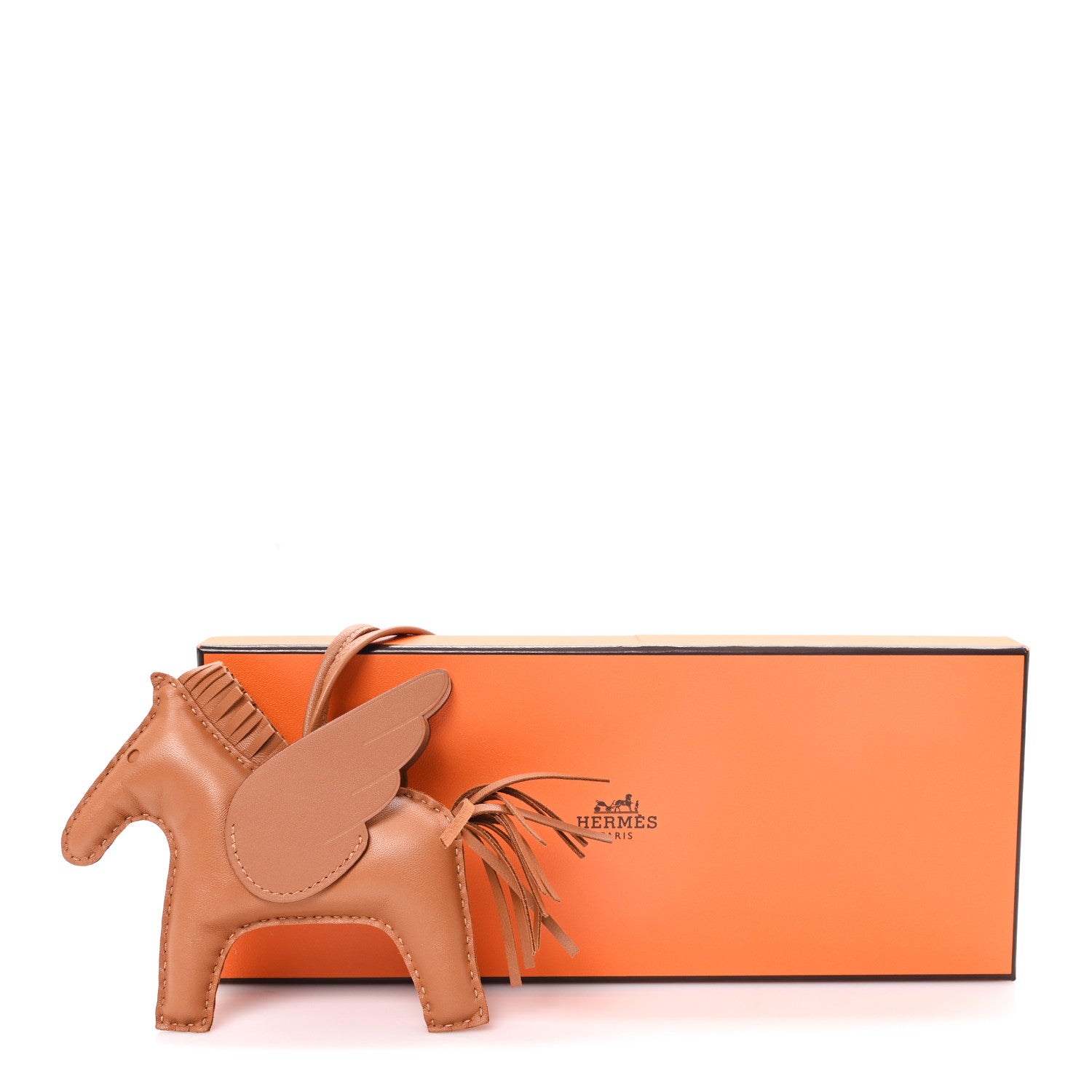 Hermes Milo Lambskin Grigri Rodeo Pegase Horse Bag Charm GM Gold