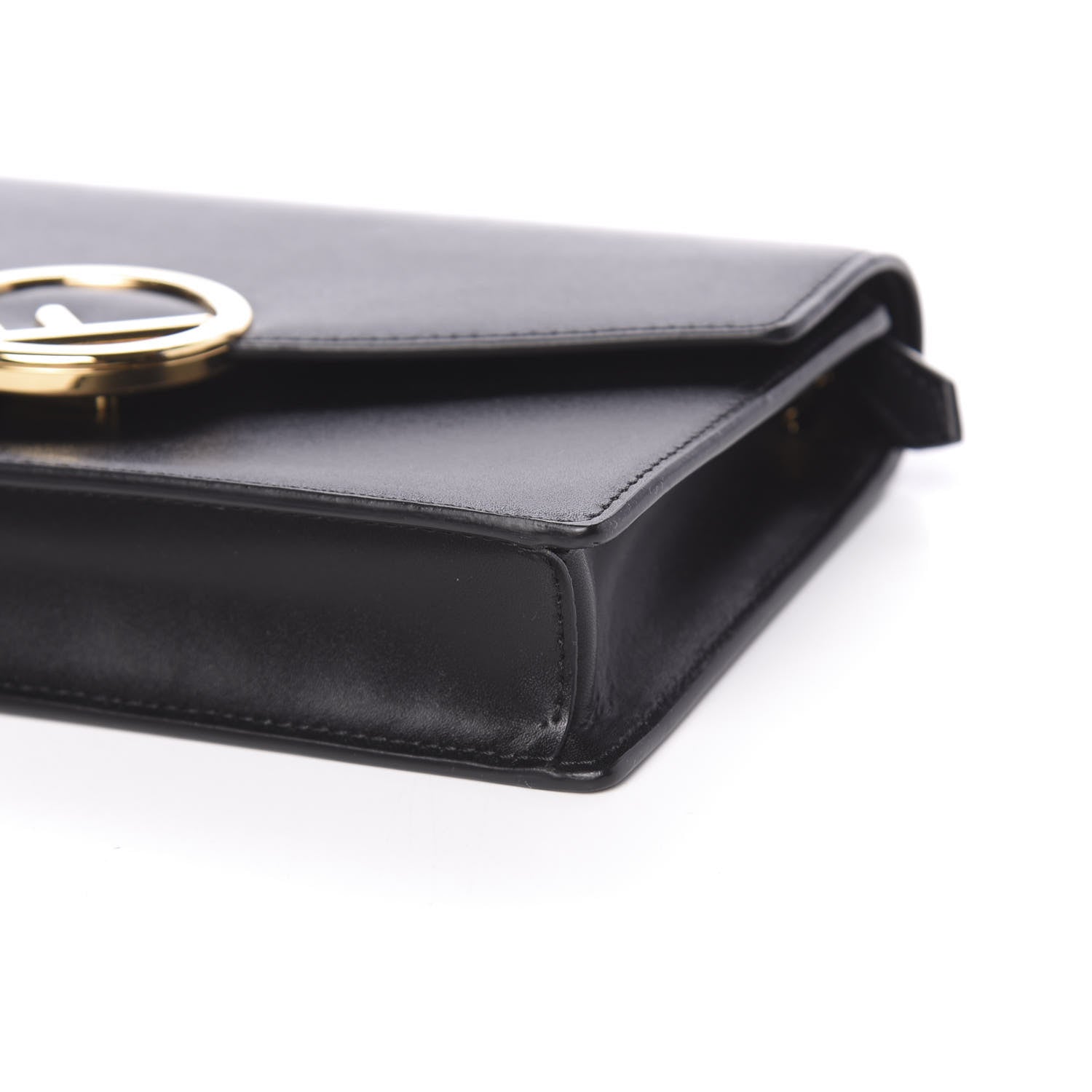Fendi Vitello Liberty Lucido F is Fendi Medium Envelope Wallet on Chain Black 9 of 10