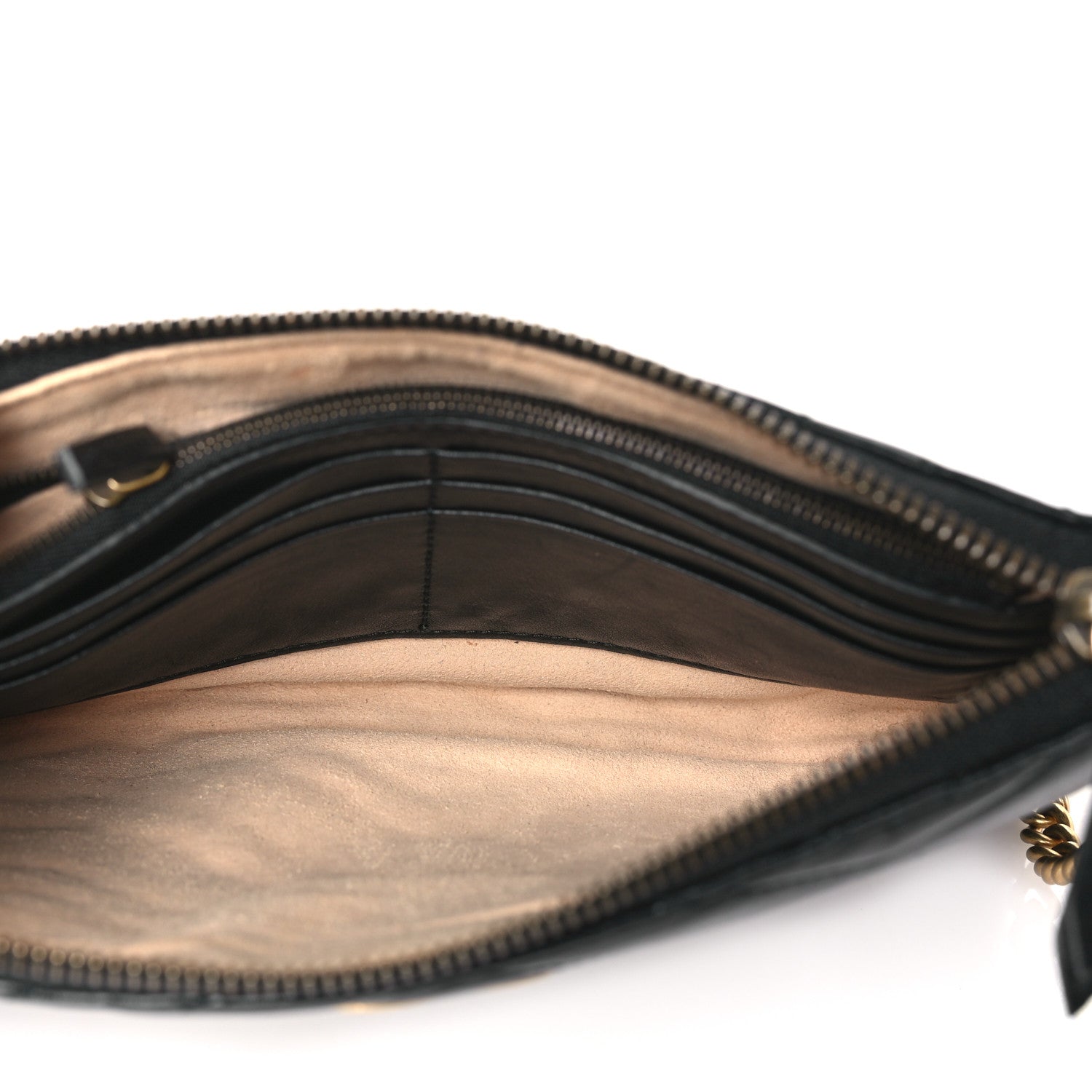 Gucci Calfskin Matelasse Mini GG Marmont Chain Bag Black 4 of 9
