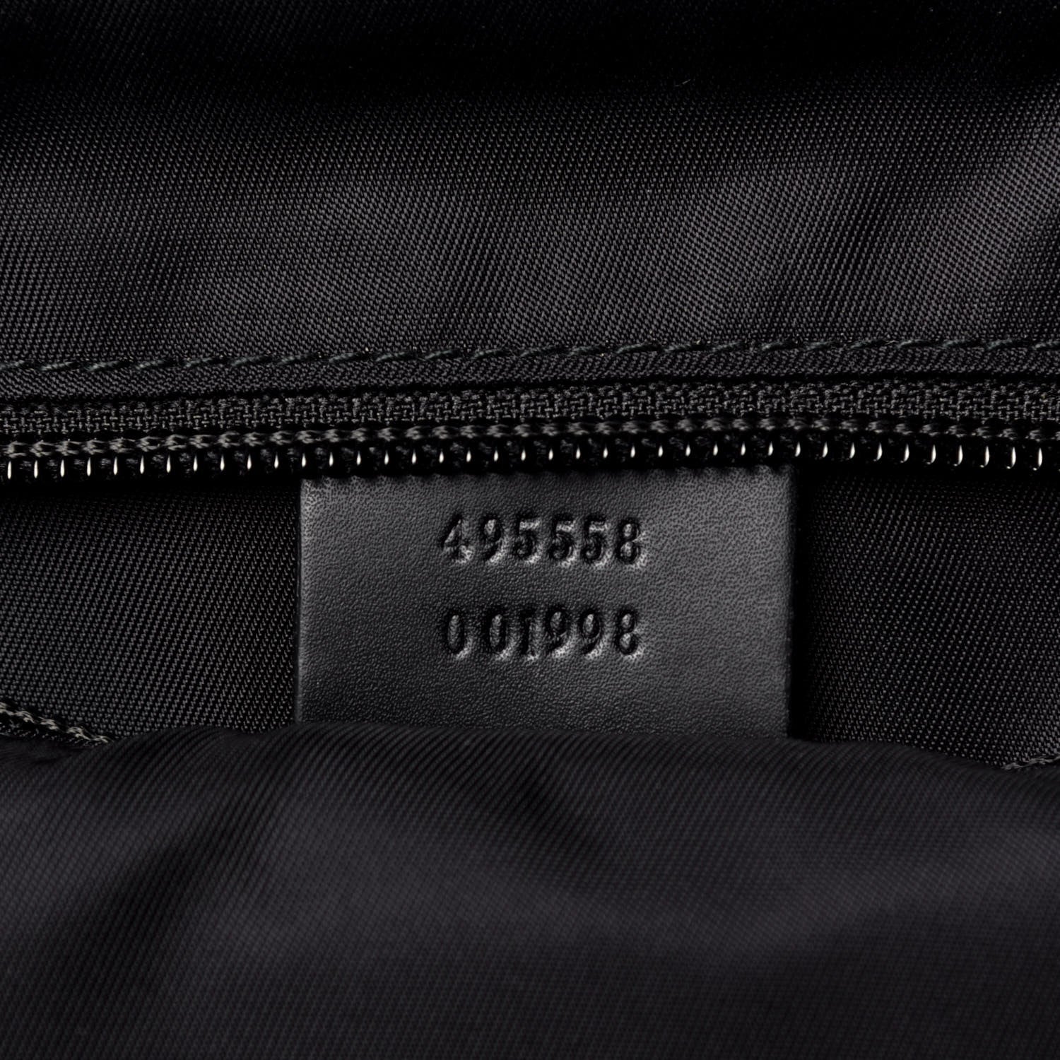 Gucci Techno Canvas Appia Calfskin Web Tote Backpack Black 7 of 9