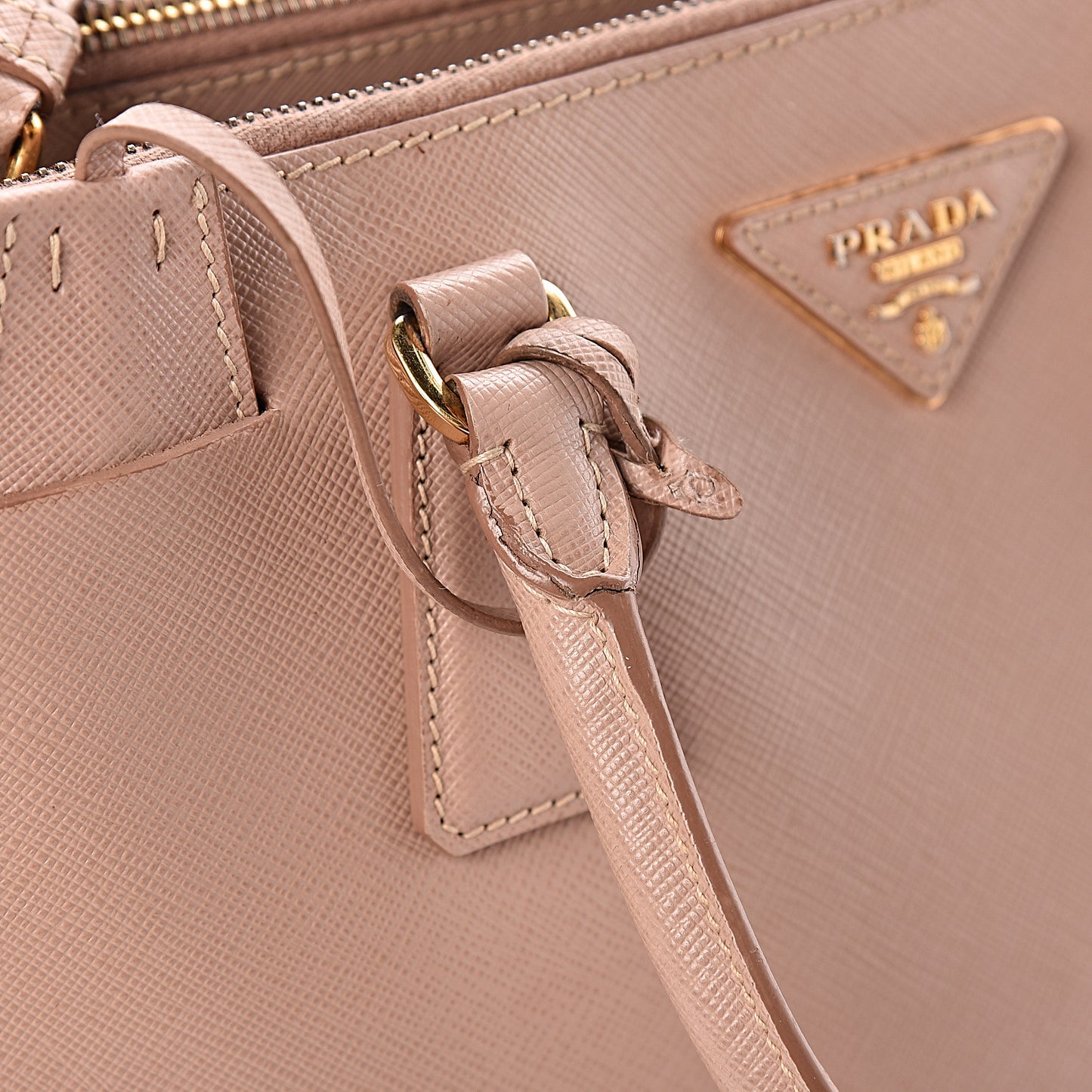 Saffiano Small Galleria Double Zip Tote Cammeo