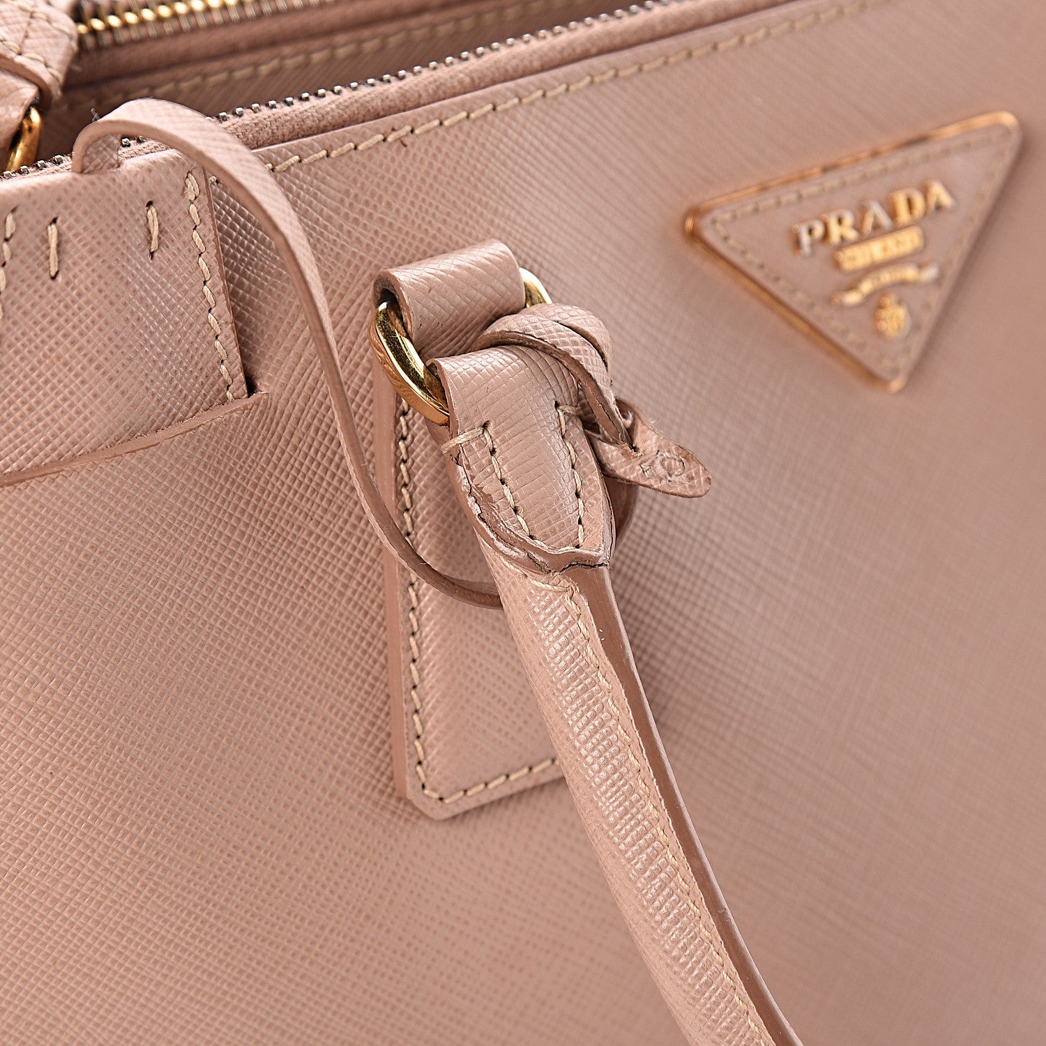 Prada Saffiano Small Galleria Double Zip Tote Cammeo 15 of 17