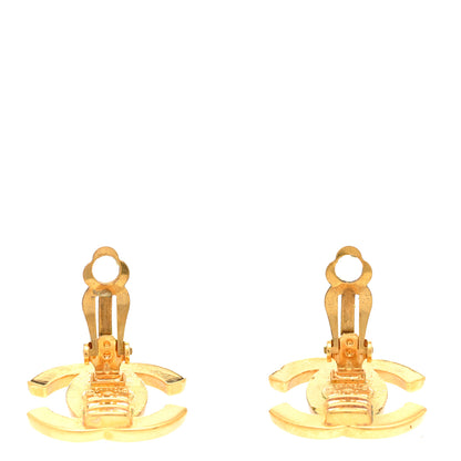 Chanel Metal CC Turnlock Clip On Earrings Gold 4 of 5