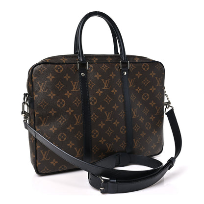 Louis Vuitton Monogram Macassar Porte-Documents Voyage PM 3 of 10