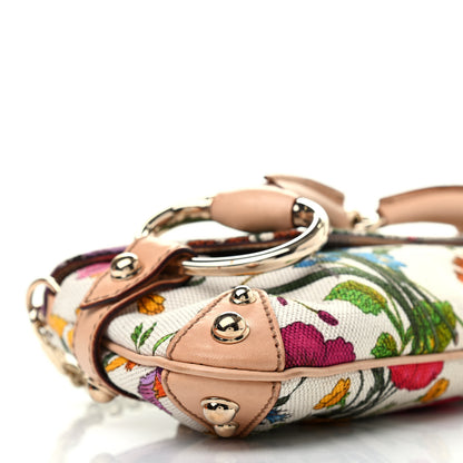 Gucci Canvas Flora Floral Horsebit Clutch 7 of 8
