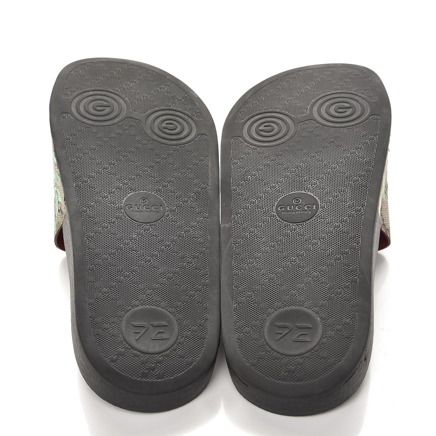 GG Supreme Monogram Tian Womens Slide Sandals 38 Beige Multicolor