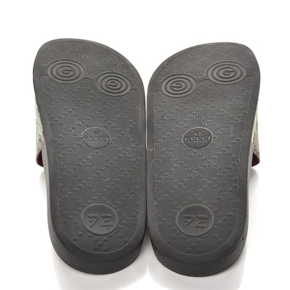 Gucci GG Supreme Monogram Tian Womens Slide Sandals 38 Beige Multicolor 5 of 10