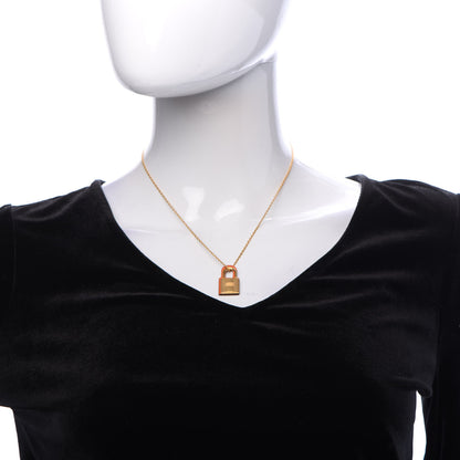 Hermes Swift Small O'Kelly Pendant Necklace Orange 2 of 7