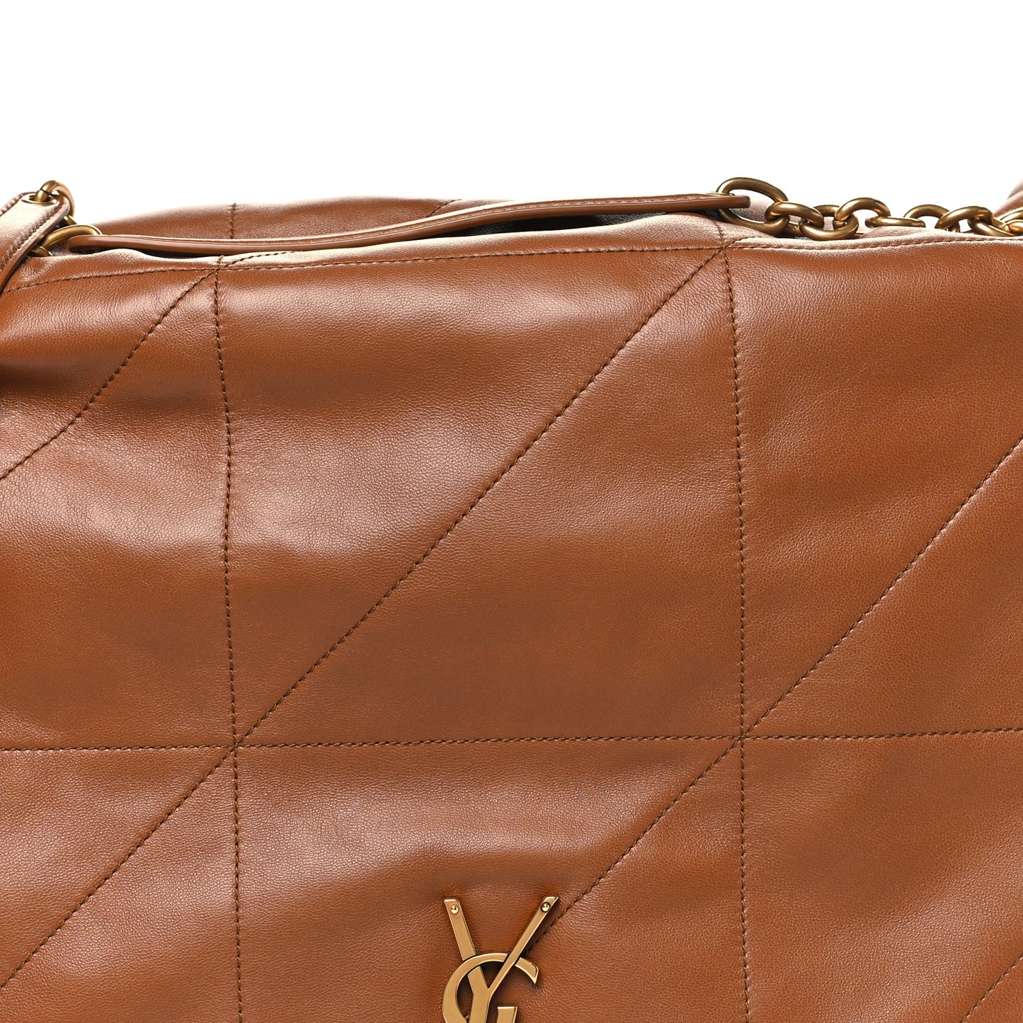 Lambskin Matelasse Monogram Large Jamie 4.3 Light Fox