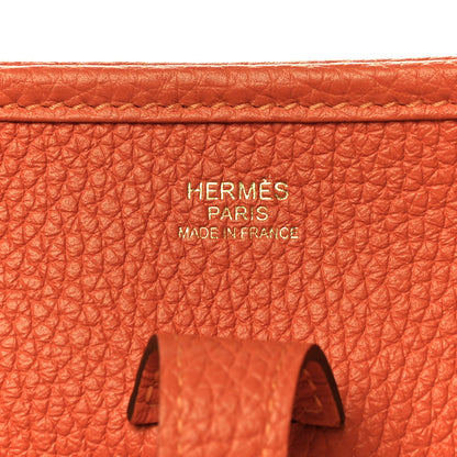 Hermes Taurillon Clemence Evelyne III PM Orange 8 of 9