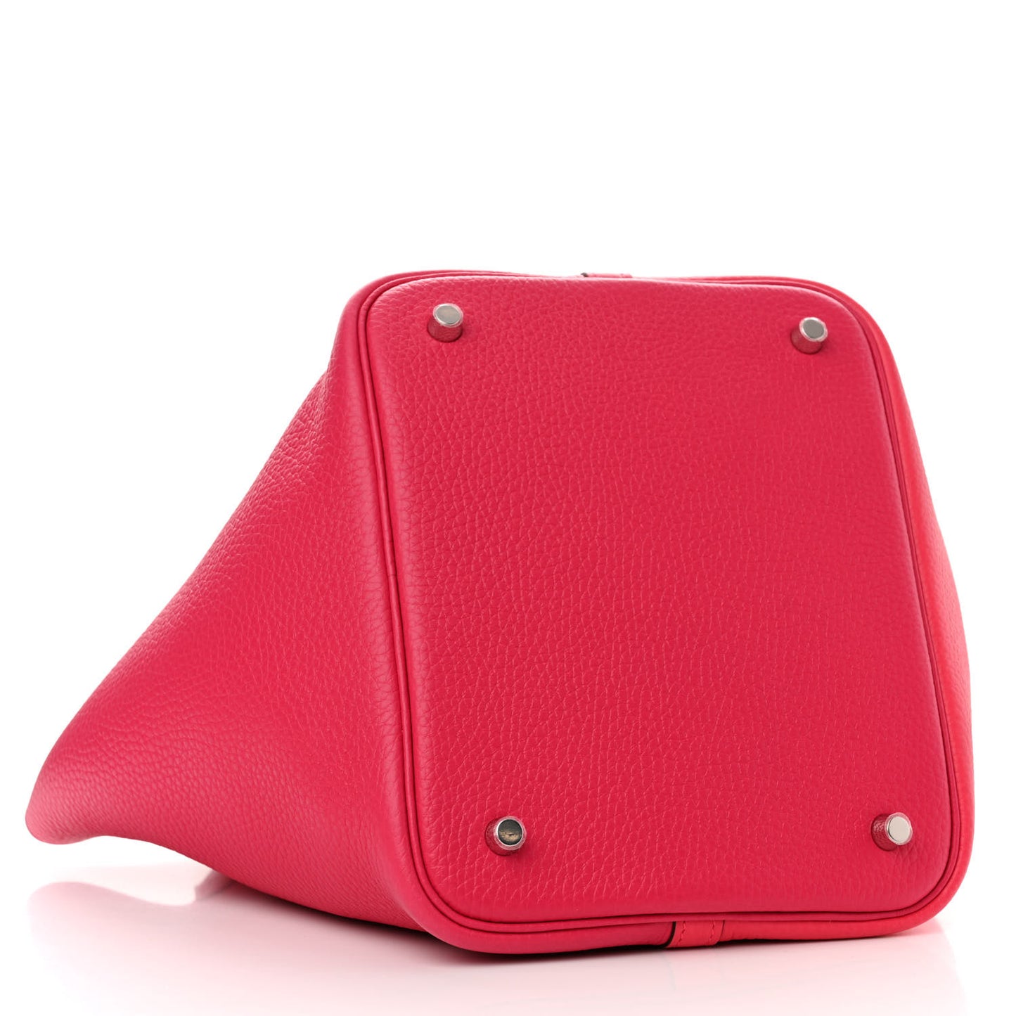 Taurillon Clemence Casaque Picotin Lock 22 MM Rose Extreme Rose Mexico Rouge De Coeur