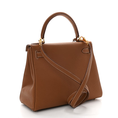 Hermes Togo Kelly Retourne 28 Gold 2 of 9