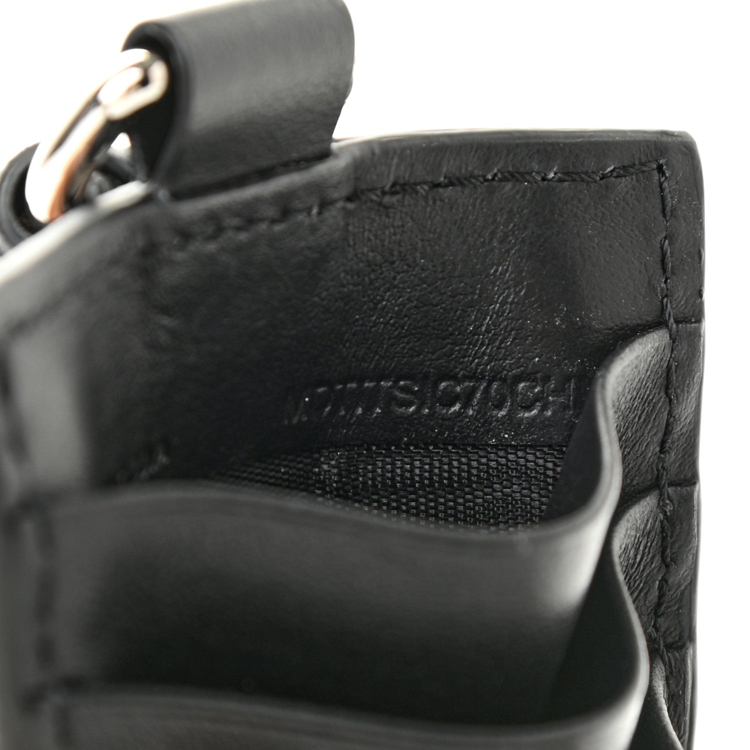 Burberry Calfskin Elmer Lanyard Card Case Black 7 of 8
